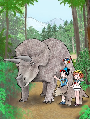 トリケラトプスと子供たち