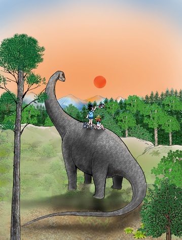 アルゼンチノサウルスと子供たち2