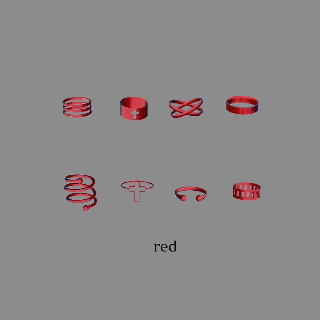 simple ring set 8種4color