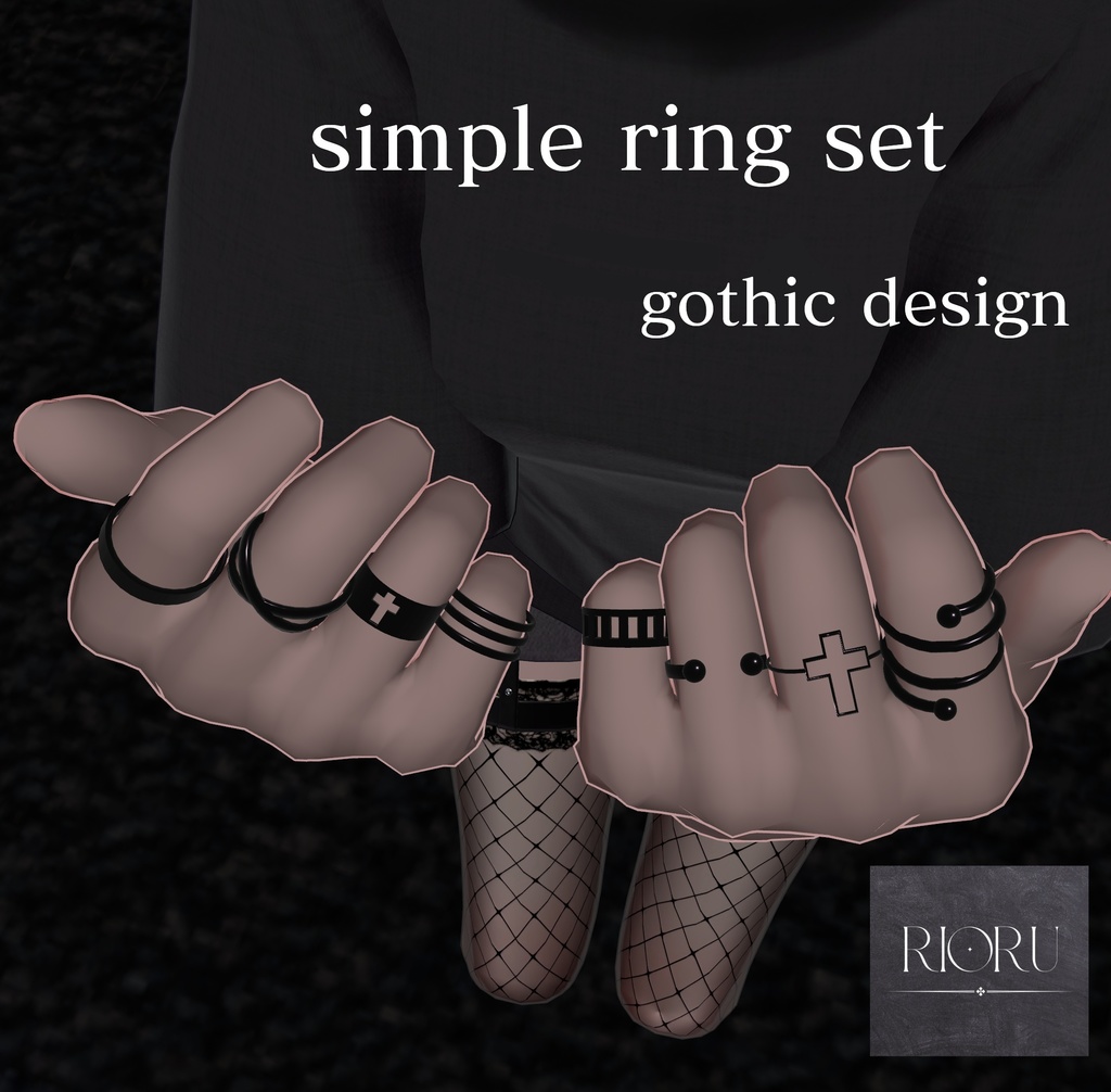simple ring set 8種4color