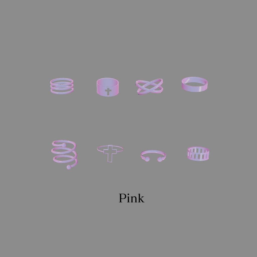 simple ring set 8種4color