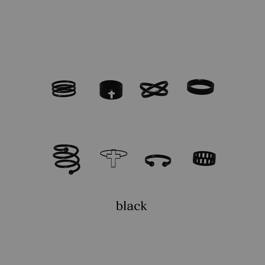 simple ring set 8種4color