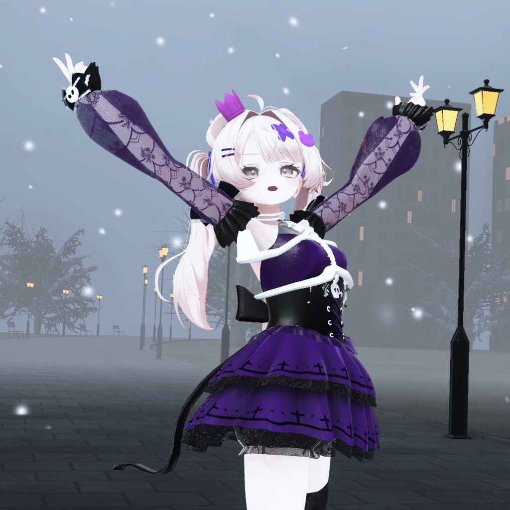 【8アバター対応】ネクロマンサードレスNecromancer Doress【MA対応】ペットギミック付き