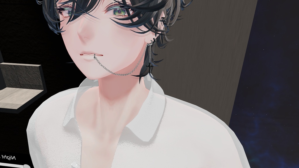 【順次アバター追加中】揺れる!チェーンたくさんピアスセット【リップシンク対応】