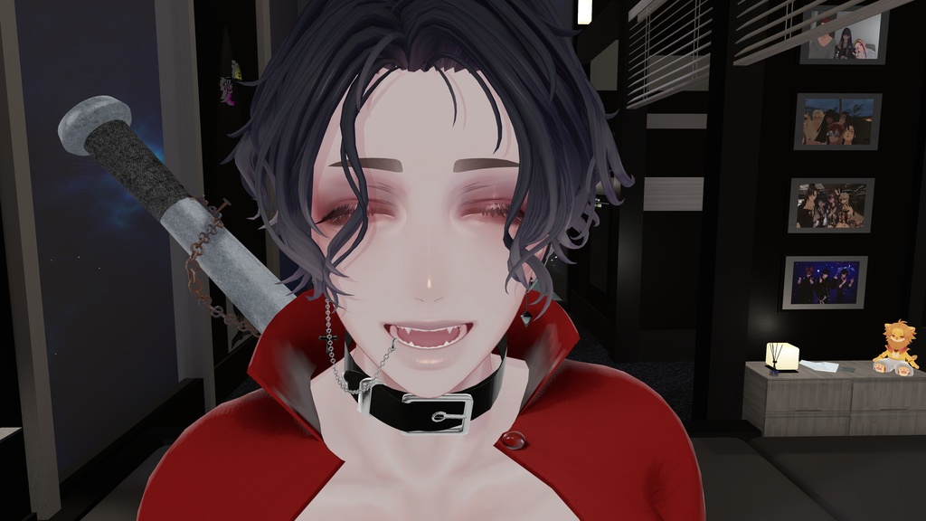 【順次アバター追加中】揺れる!チェーンたくさんピアスセット【リップシンク対応】