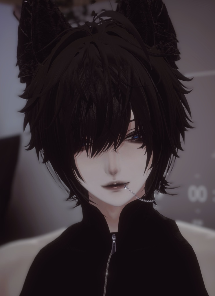 【順次アバター追加中】揺れる!チェーンたくさんピアスセット【リップシンク対応】