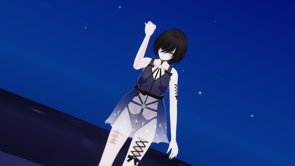 【ギミック付き】星降る夜、君のいないベッドで【6アバター対応】