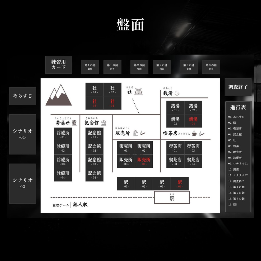 【 GMレス 1〜4人 】探索型ホラーミステリー『無人駅』