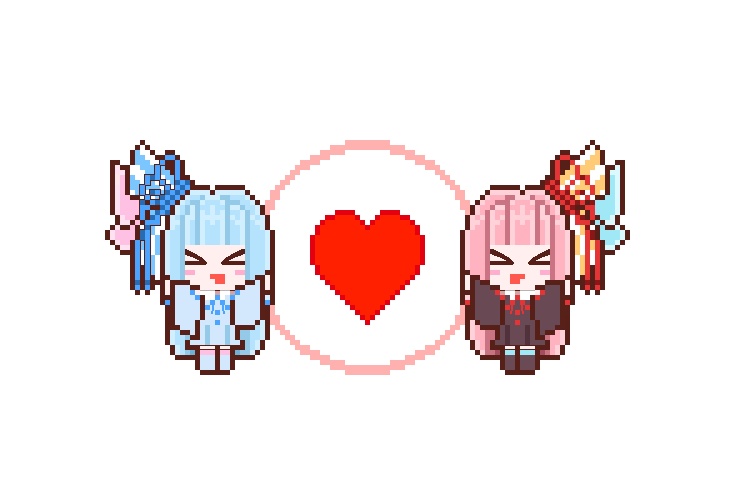 猫魔珠央式ドット絵風キャラクター素材まとめ