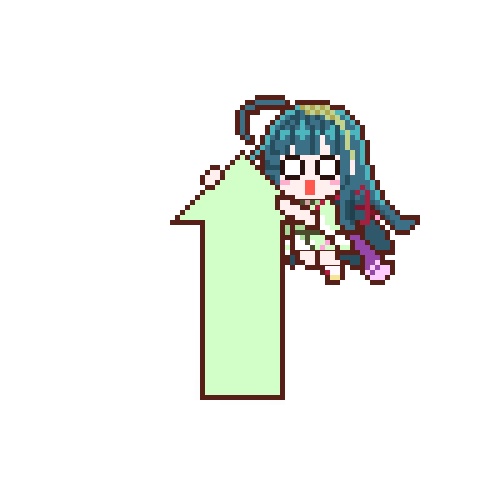 ずんずんPJキャラクターを纏めた猫魔珠央式ドット絵風素材