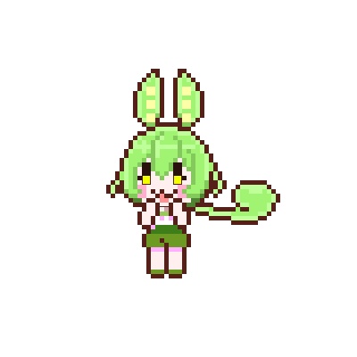 ずんずんPJキャラクターを纏めた猫魔珠央式ドット絵風素材