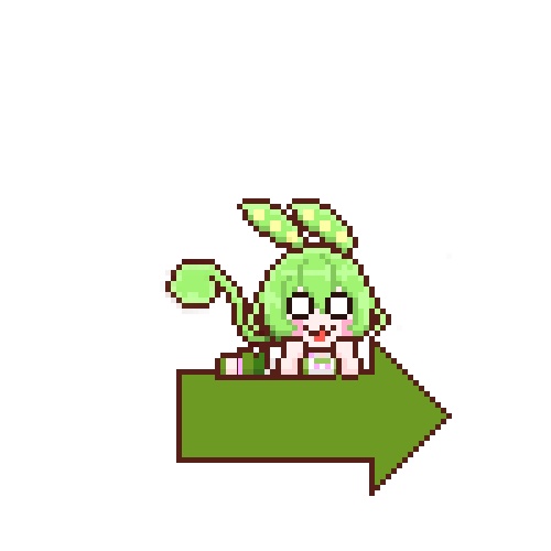 ずんずんPJキャラクターを纏めた猫魔珠央式ドット絵風素材