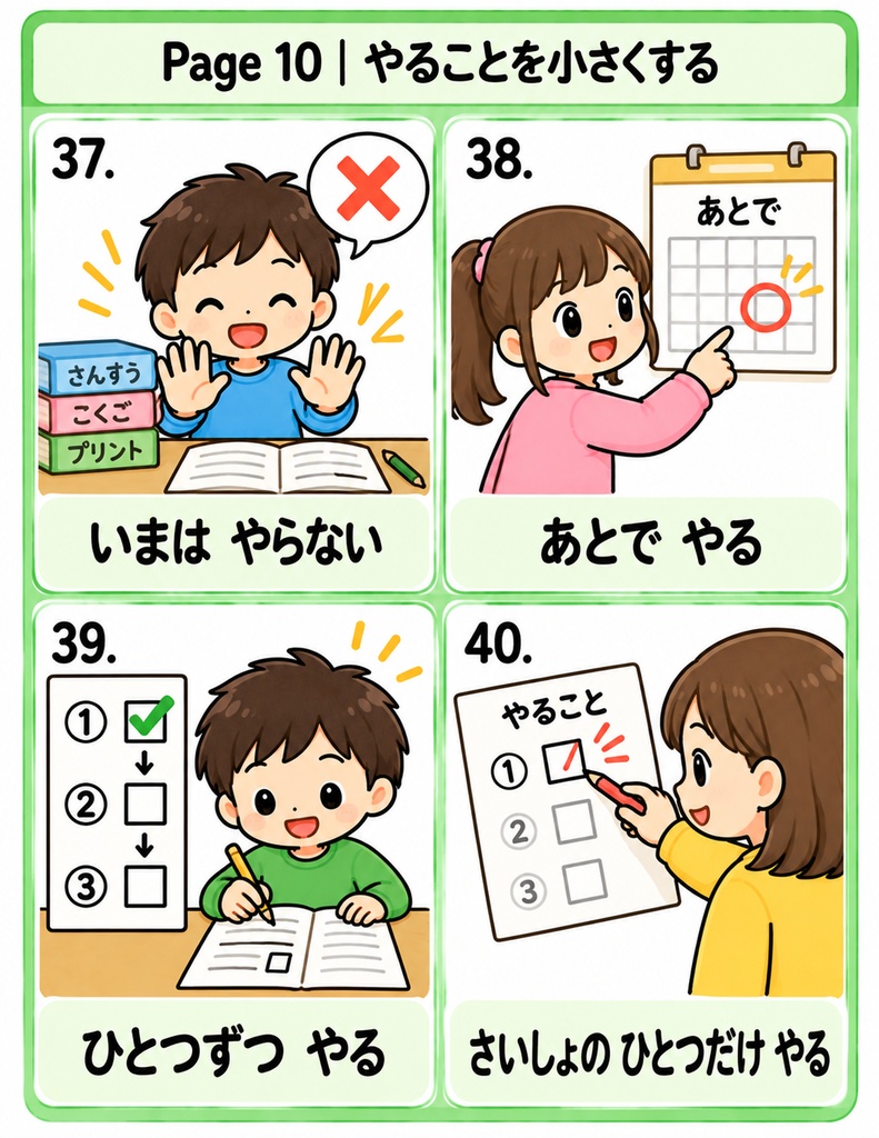 【発達支援・視覚支援】おうち生活サポート2冊セット|気持ちの切り替え+生活習慣 PDF