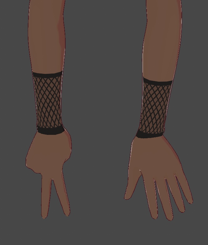 VRoid - Skeleton Gloves & Mesh Arm Accessories - VRoid Custom Items & VRoid Textures - Mix & Match