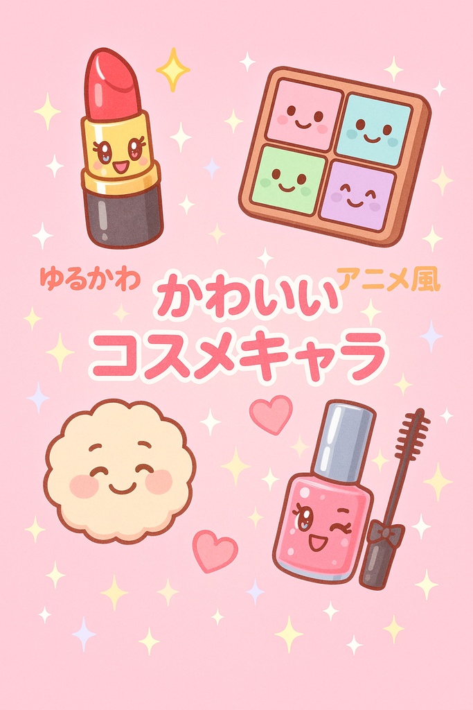 ✨ゴージャス☆コスメキャラのきらめきイラスト素材セット💄✨
