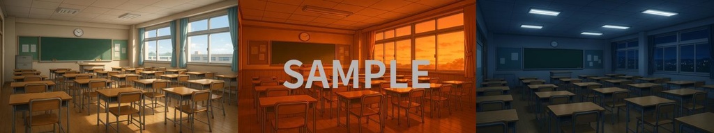 🏫 学校背景素材集(アニメ風) 10種類セット 🎨