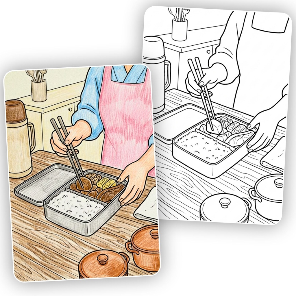 Showa Retro Coloring Book | 32 Nostalgic Japanese Coloring Pages