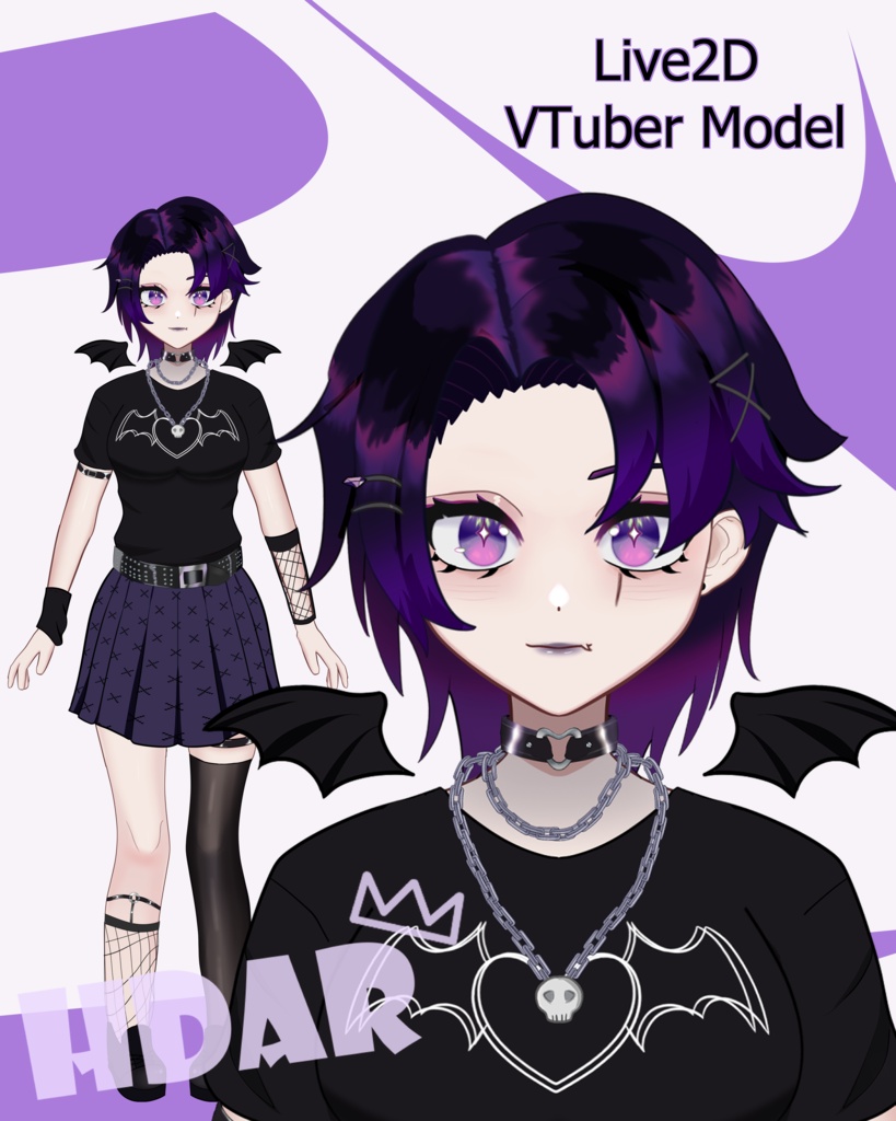 [Premade] Ready to use VTuber Model (Art & Rig) | Vampire Girl Hina