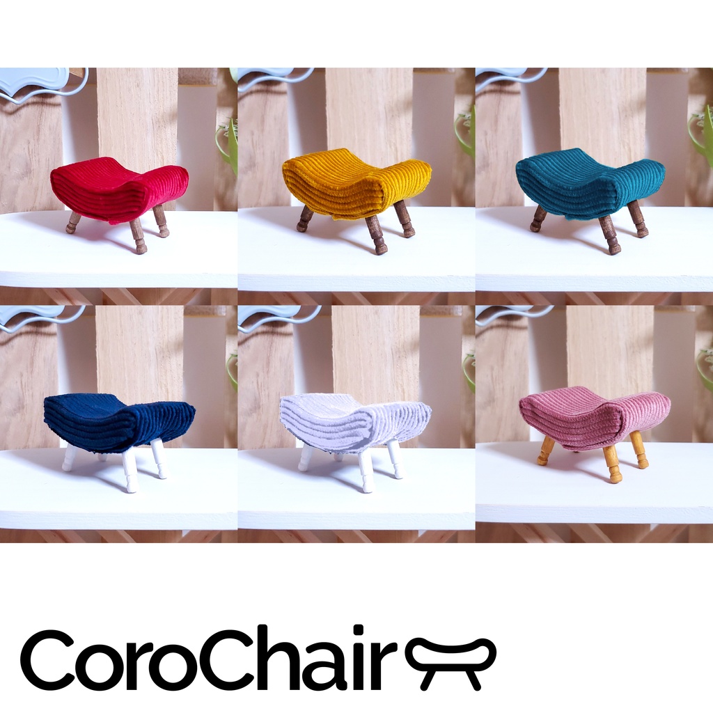 【受注】Corochair／もちころ用椅子　ぬい家具