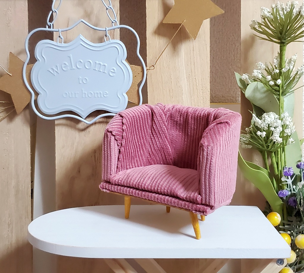 【受注】ChimaSofa/ちまりんず用椅子 一人用ソファ ぬい家具