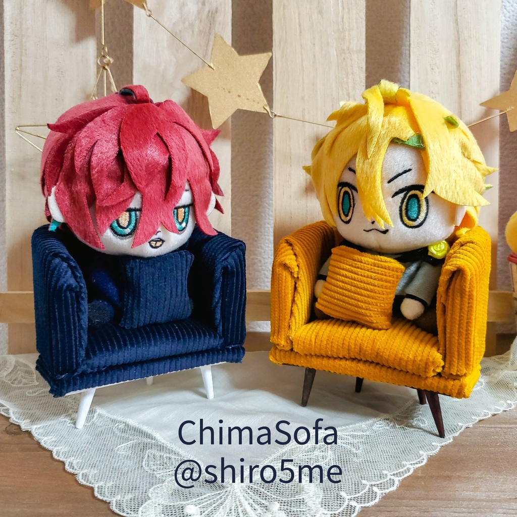 【受注】ChimaSofa/ちまりんず用椅子 一人用ソファ ぬい家具