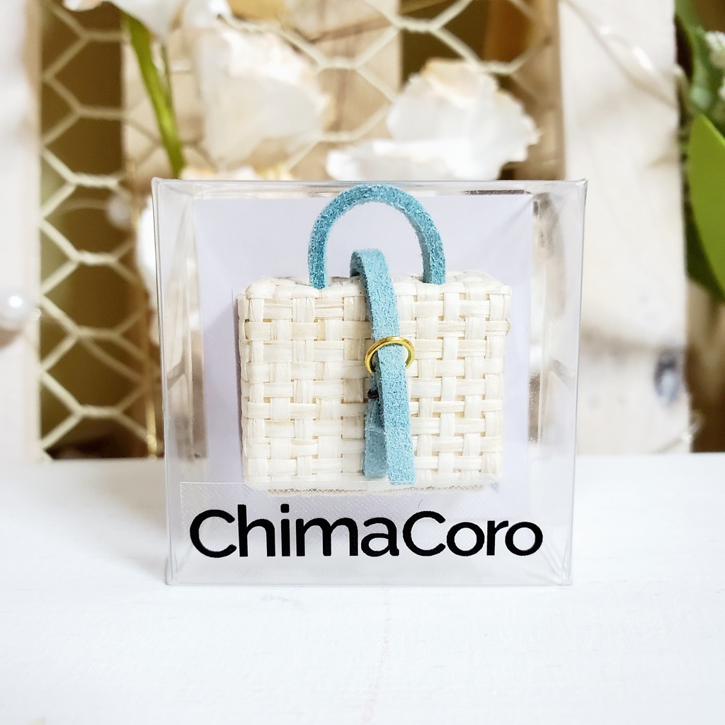 ピクニックバスケット【ナチュラル】/10~12㎝ぬい・オビツ向け【金具:アンティークゴールド】