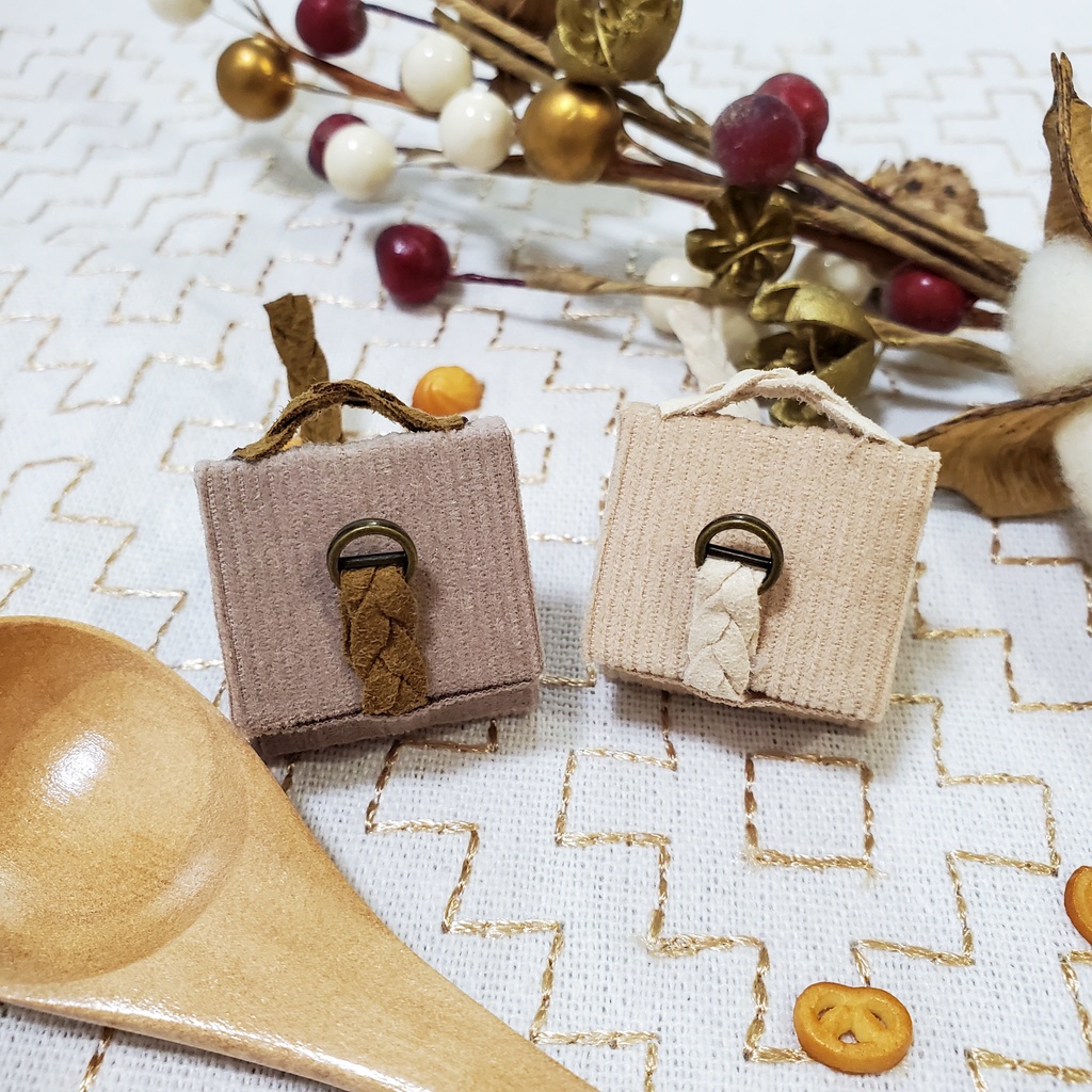 【NEW】ピクニックバスケット【コーデュロイ】/10~11㎝ぬい・オビツ向け