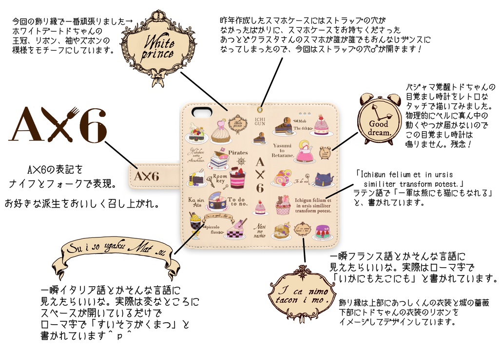 あつトドのスイーツiPhoneケース