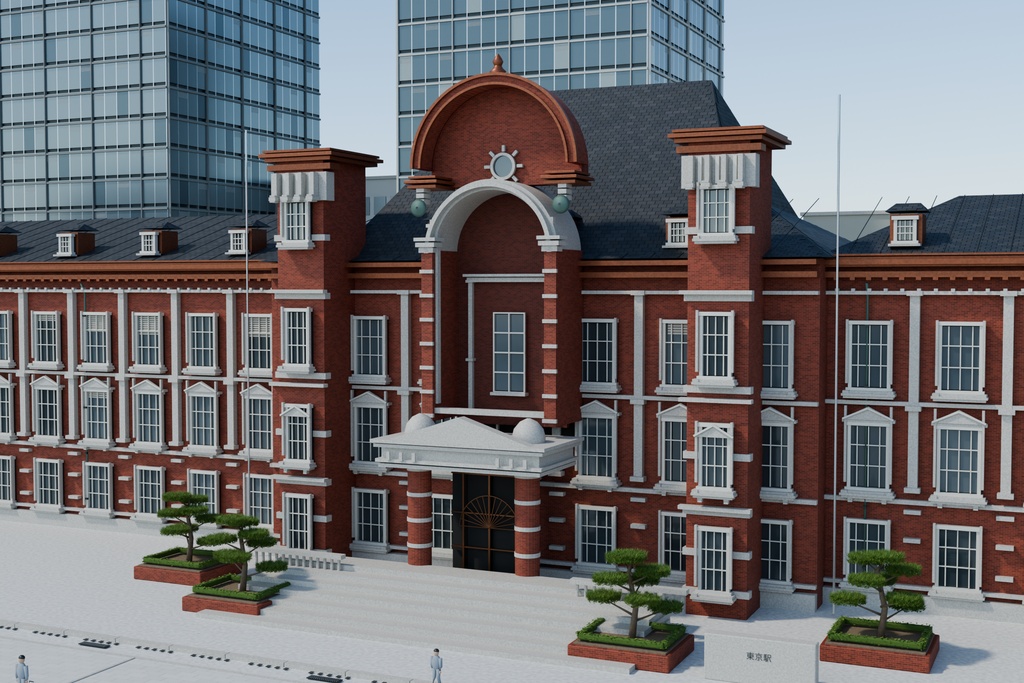 【箱庭コレクション #004 / Blender】東京駅・丸の内側｜Tokyo Marunouchi