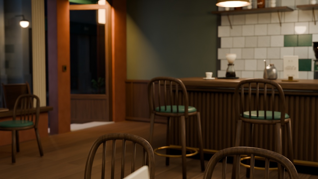 【箱庭コレクション #008 / Blender】深夜喫茶|Midnight Café