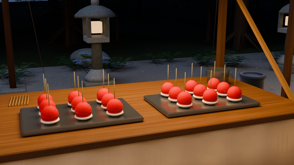【箱庭コレクション #009 / Blender】夏祭りの神社|Summer Shrine