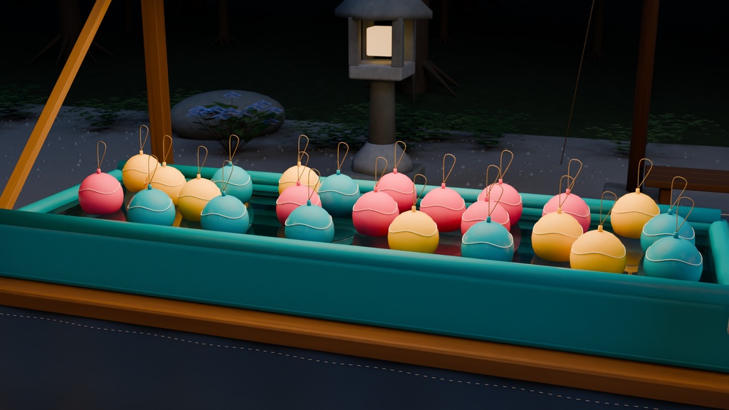 【箱庭コレクション #009 / Blender】夏祭りの神社|Summer Shrine