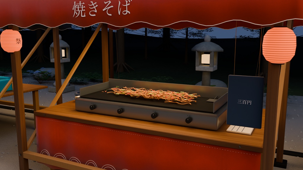 【箱庭コレクション #009 / Blender】夏祭りの神社|Summer Shrine