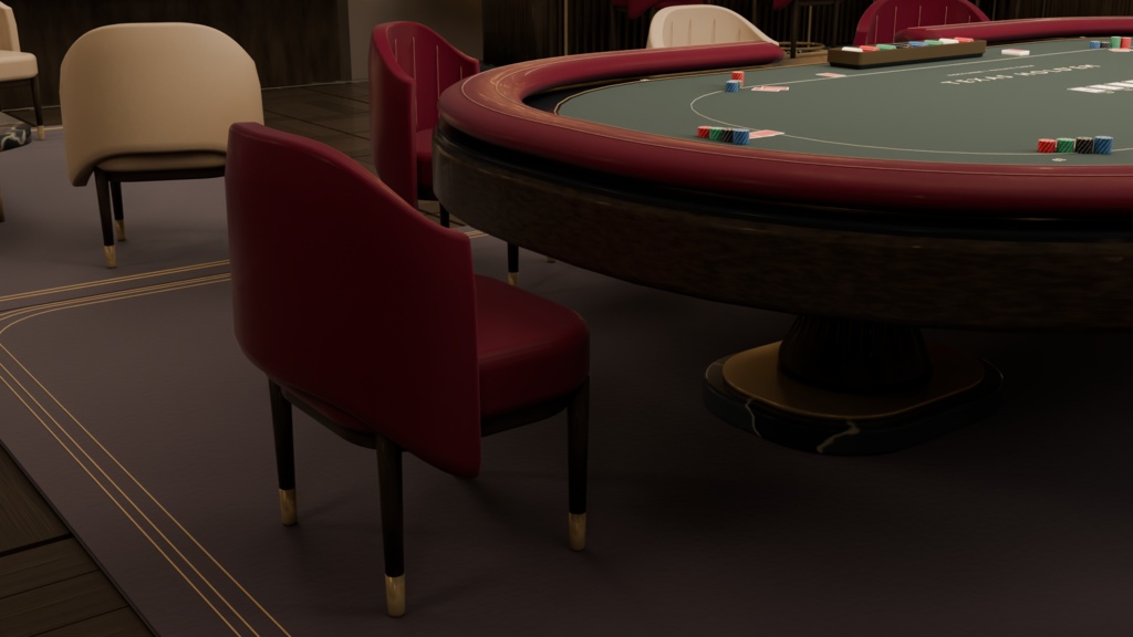 【箱庭コレクション #011 / Blender】トランプカジノのVIPルーム|Nocturne Card Club