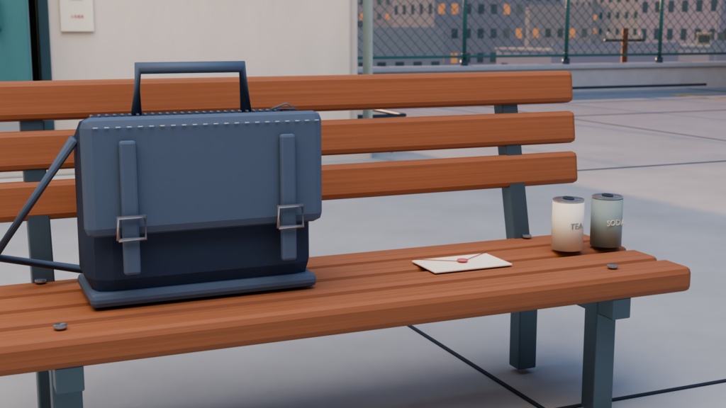 【箱庭コレクション #013 / Blender】夕暮れの学校屋上|After School Rooftop