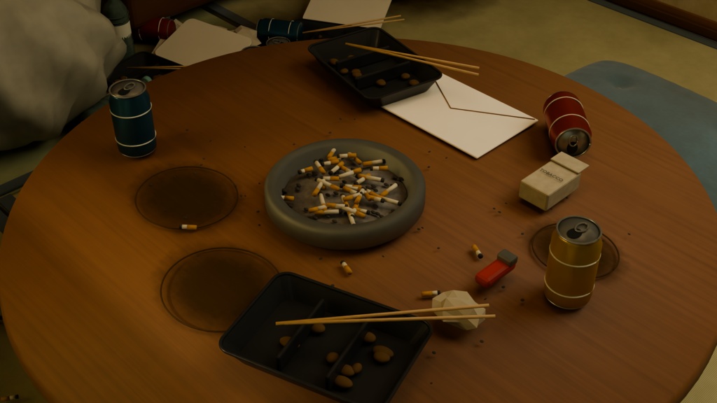 【箱庭コレクション #014 / Blender】昭和団地の一室・汚部屋版|Danchi Room — Dirty Edition