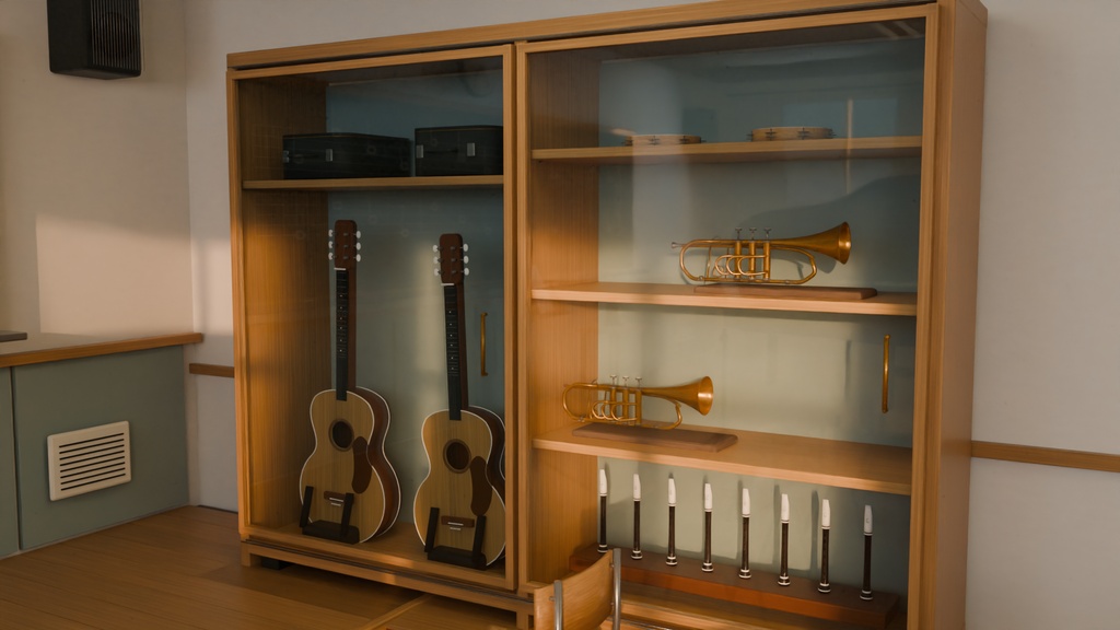 【箱庭コレクション #016 / Blender】放課後の音楽室|Empty Music Room