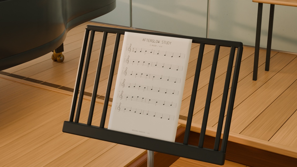 【箱庭コレクション #016 / Blender】放課後の音楽室|Empty Music Room