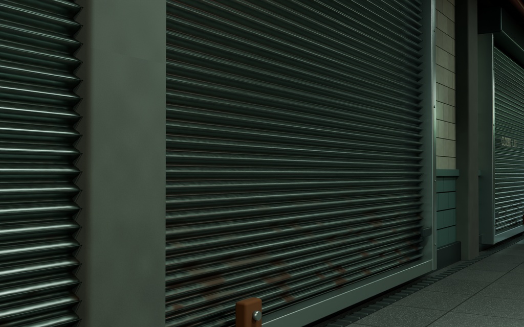 【箱庭コレクション #017 / Blender・GLB】終電後の地下通路|Last Passage