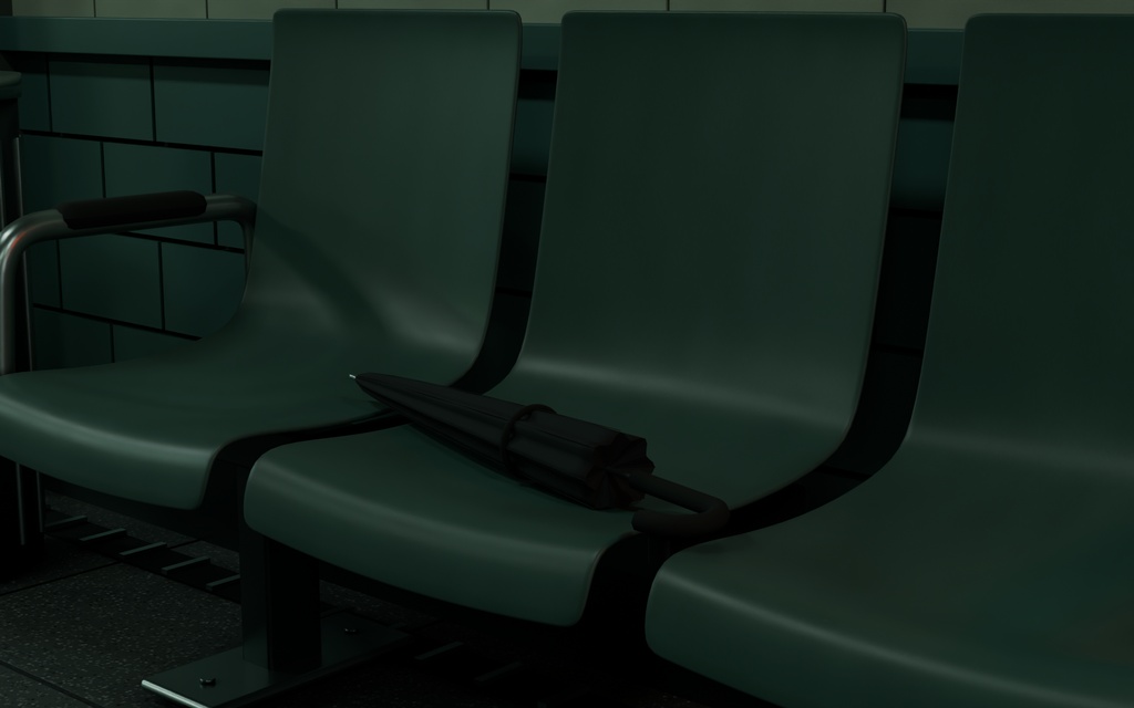 【箱庭コレクション #017 / Blender・GLB】終電後の地下通路|Last Passage