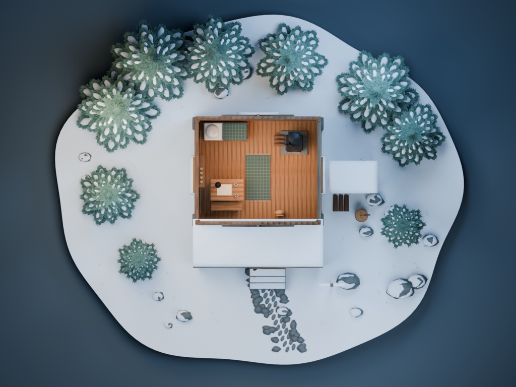 【箱庭コレクション #043 / Blender・FBX・GLB】古い山小屋|Mountain Cabin