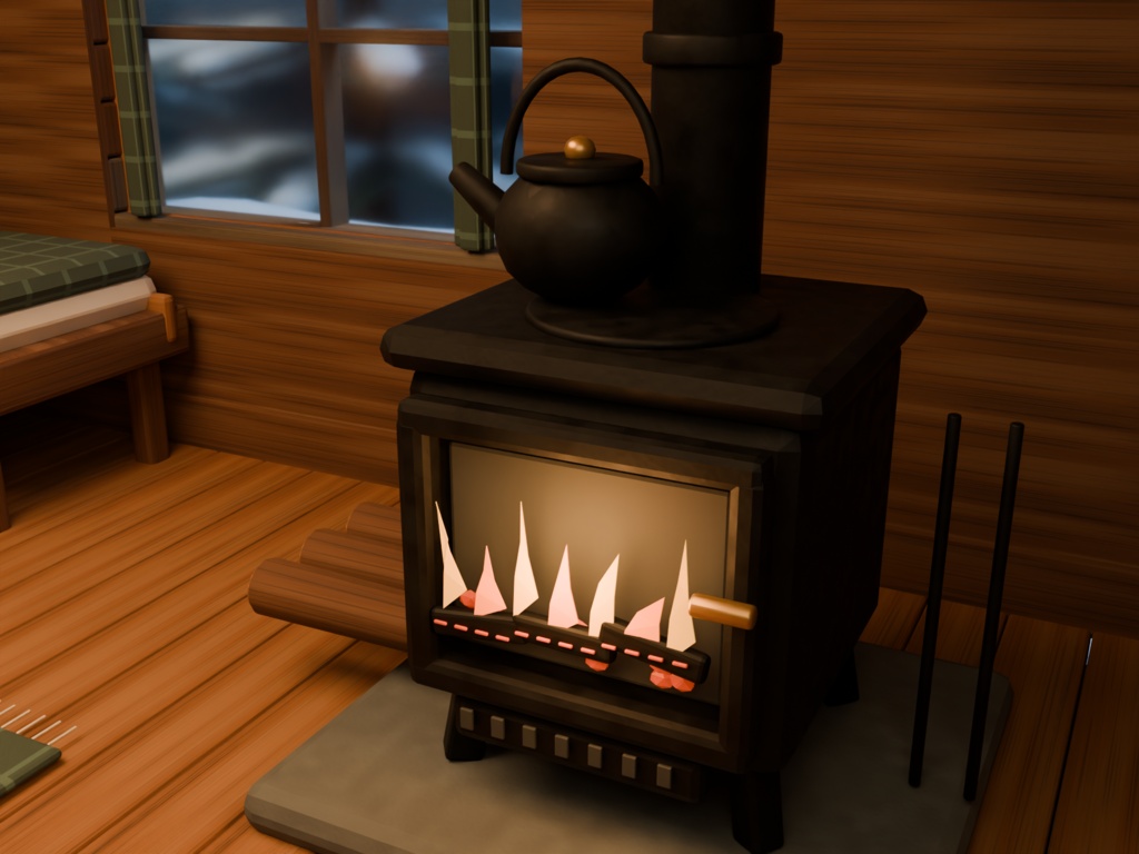 【箱庭コレクション #043 / Blender・FBX・GLB】古い山小屋|Mountain Cabin
