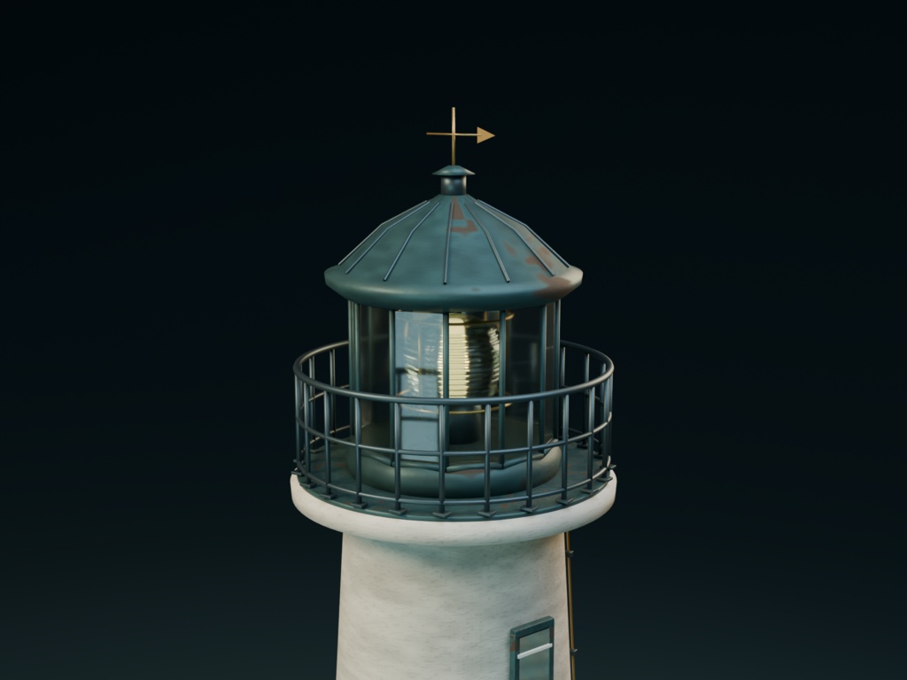 【箱庭コレクション #044 / Blender・FBX・GLB】海辺の灯台|Lighthouse Cape
