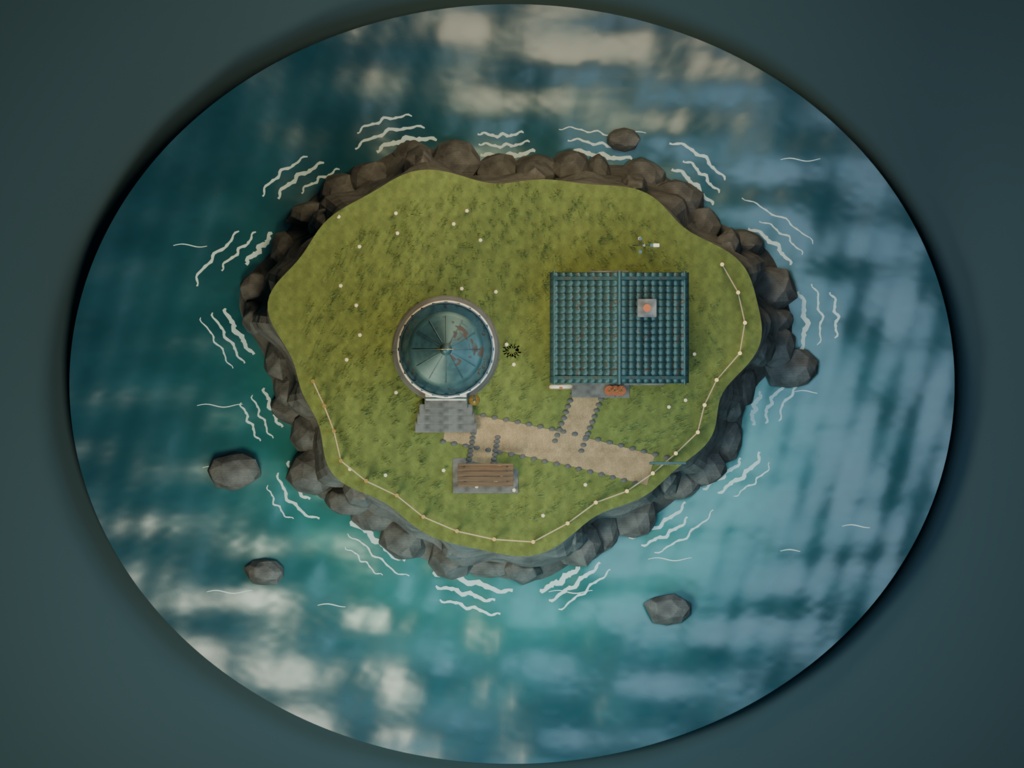 【箱庭コレクション #044 / Blender・FBX・GLB】海辺の灯台|Lighthouse Cape