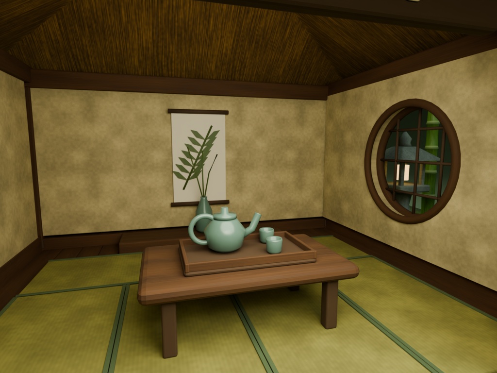 【箱庭コレクション #048 / Blender・FBX・GLB】竹林の小径|Bamboo Path
