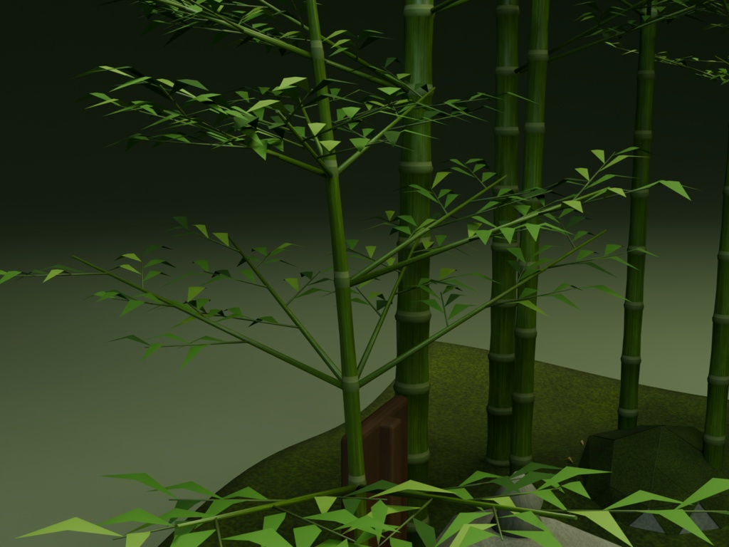 【箱庭コレクション #048 / Blender・FBX・GLB】竹林の小径|Bamboo Path