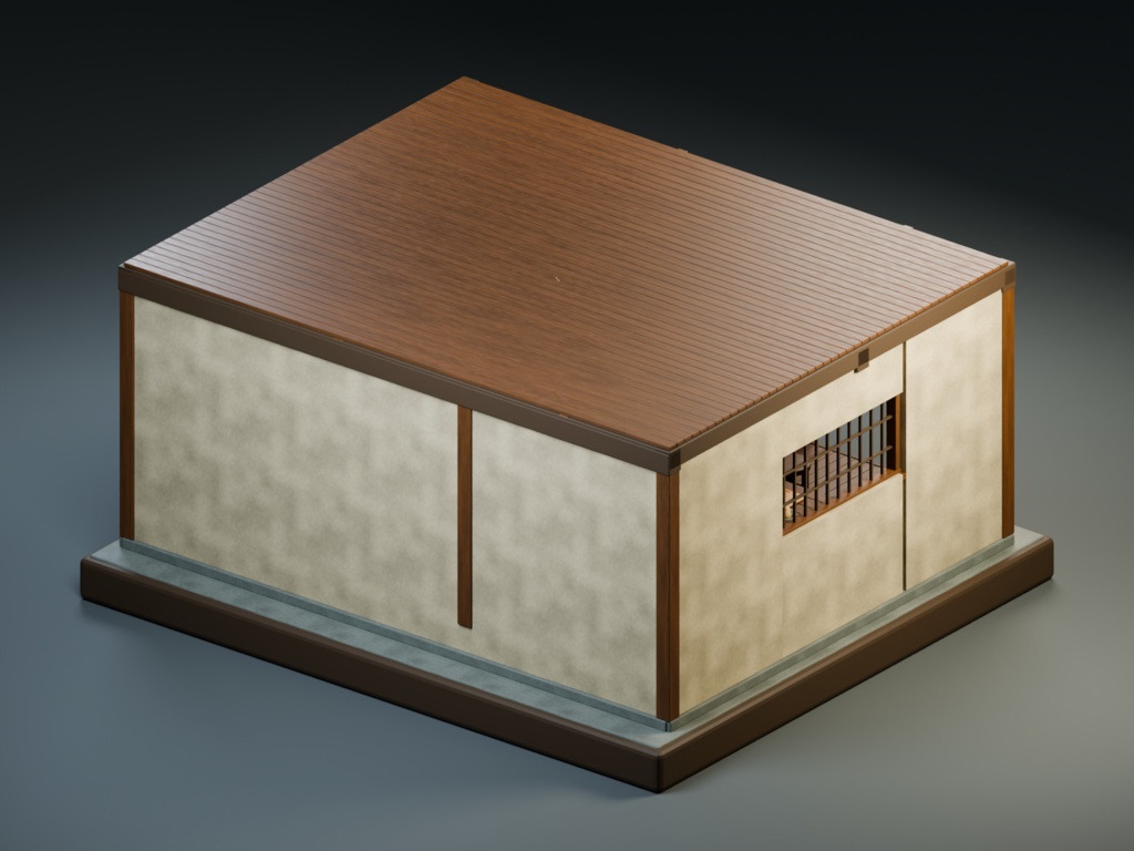 【箱庭コレクション #057 / Blender・FBX・GLB】古民家の台所|Old Kitchen