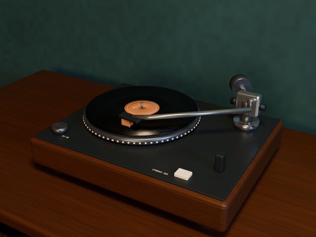 【箱庭コレクション #058 / Blender・FBX・GLB】レコードのある部屋|Record Room