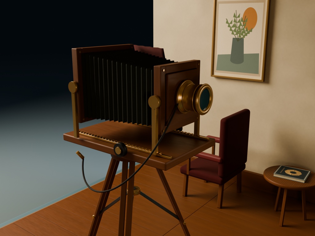 【箱庭コレクション #060 / Blender・FBX・GLB】小さな写真館|Photo Studio