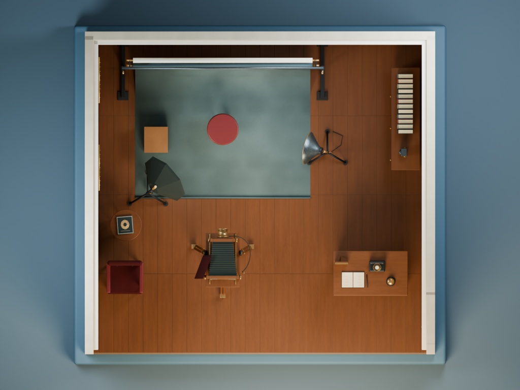 【箱庭コレクション #060 / Blender・FBX・GLB】小さな写真館|Photo Studio